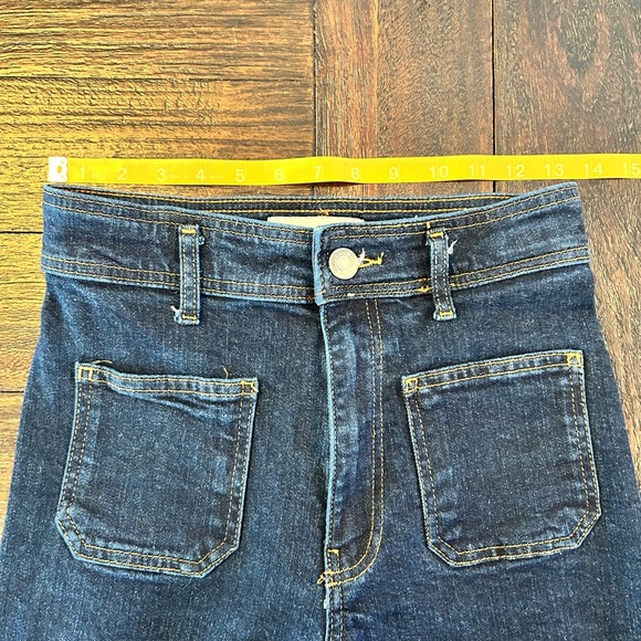 Zara Dark Blue Wide Leg Jeans - Picture 4 of 9